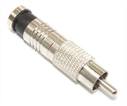 rca male connector,  compression type
