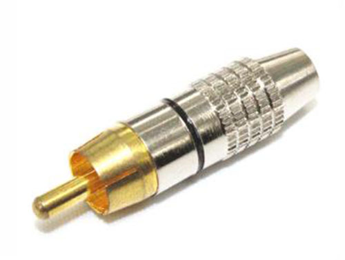 rca male connector,  solderless (with screw)