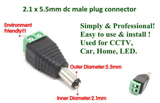 5.5*2.1mm DC male connector