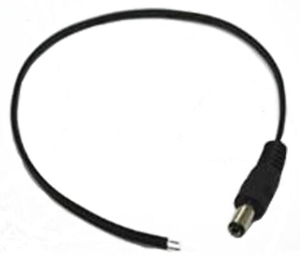 30CM:12V  5.5*2.1mm   DC Male Power Cable 24AWG