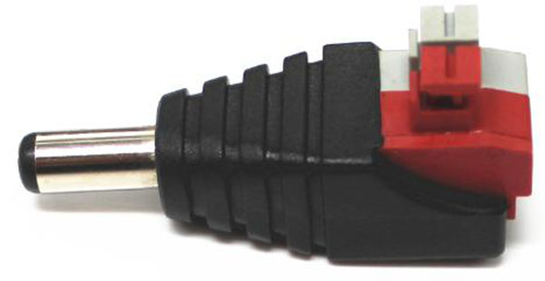 DC power plug to clip-type 2-pin terminal
