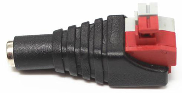 DC power scoket to clip-type 2-pin terminal