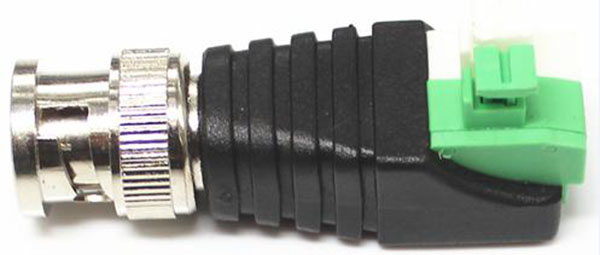 BNC connector (plug) to clip-type 2-pin terminal