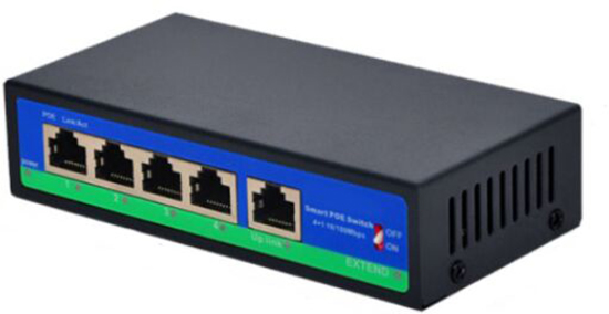 Active 4Port 4ch POE Switch External