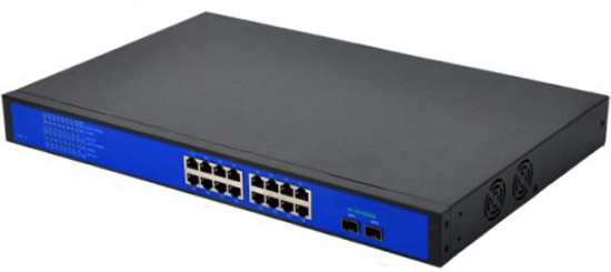 Active 16 and 2 Full Gigabit POE Switch Built-in