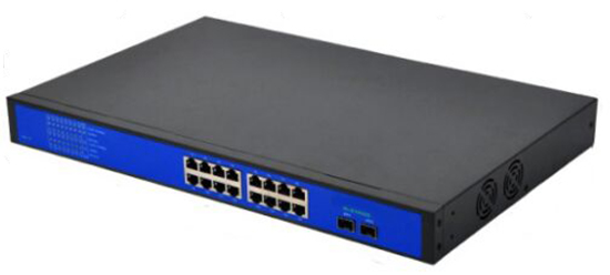 Active 16 and 2 Full Gigabit POE Switch Built-in