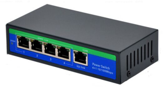 24V Passive 4 and 1 4 Port POE Switch External