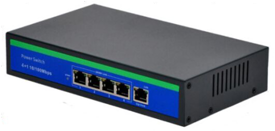 24V Passive 4 and 1 4 Port POE Switch External
