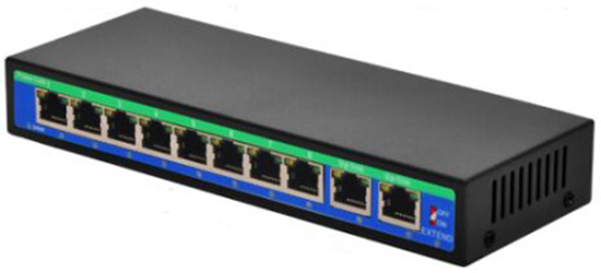 24V Passive 8 and 1 8 Port POE Switch External