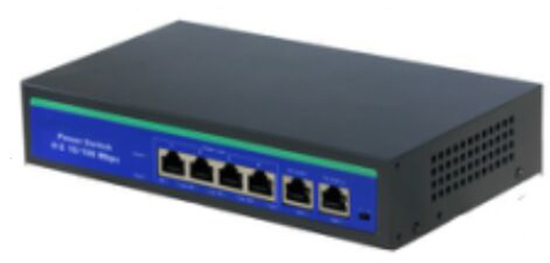 52V Passive 4 and 2  4 Port POE Switch Built-in