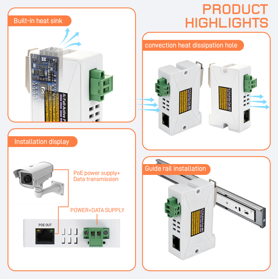 Single-channel PoE HD 2-Core Network Transmitter